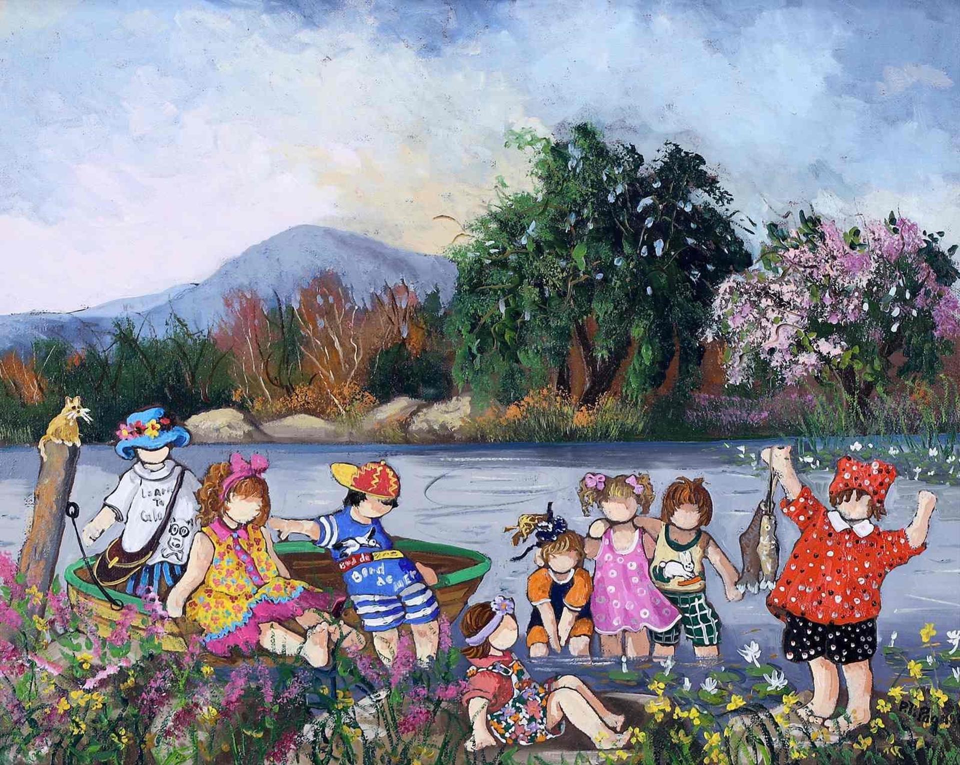 Pauline Thiboudeau Paquin (1952) - Une Bonne Peche (Good Fishing); 1996