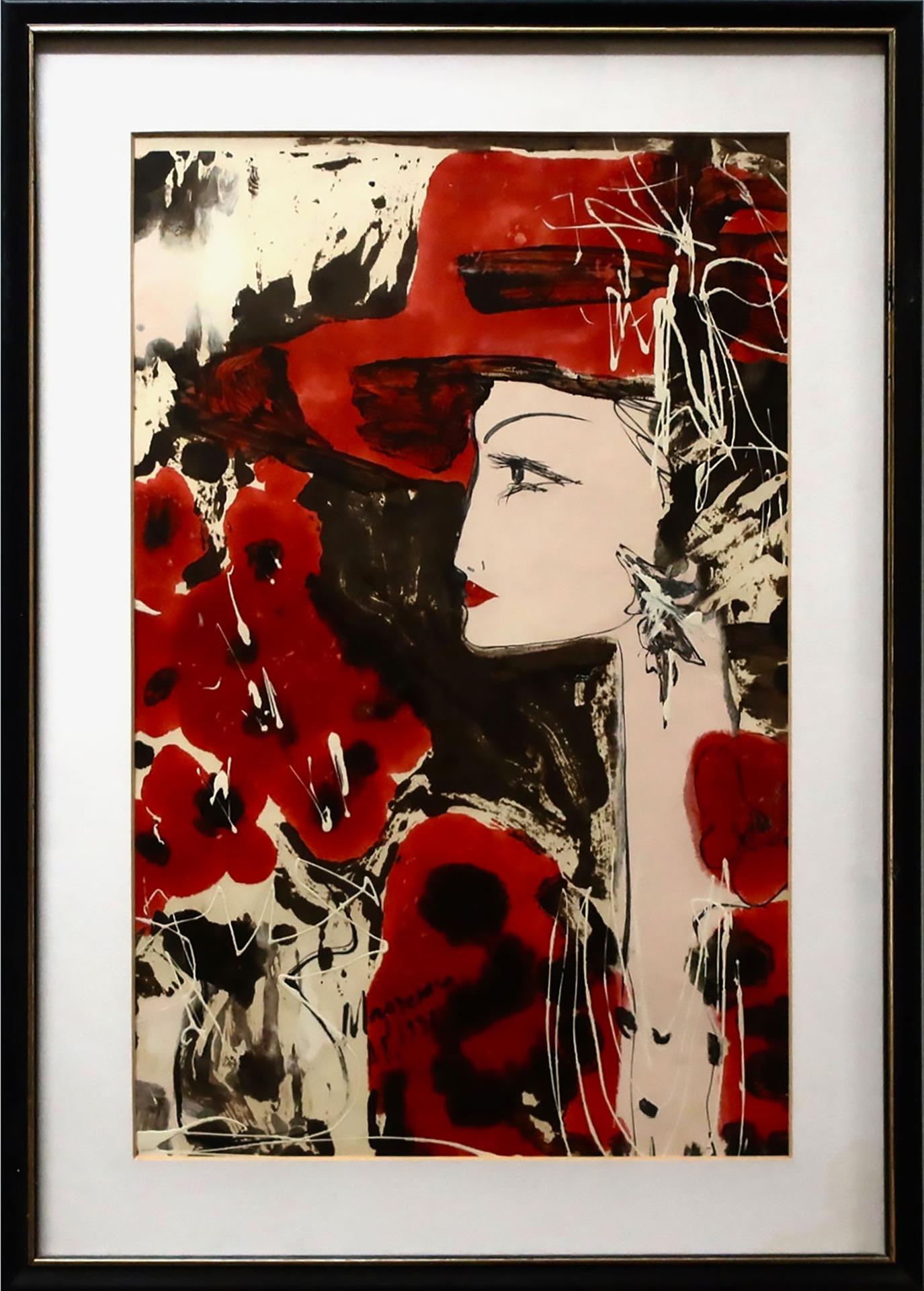 Vitali Marchenko - Untitled (Woman & Poppies)