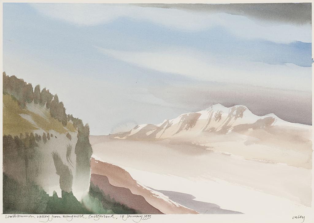 Toni (Norman) Onley (1928-2004) - Lauterbrunnen Valley from Wengwald, Switzerland