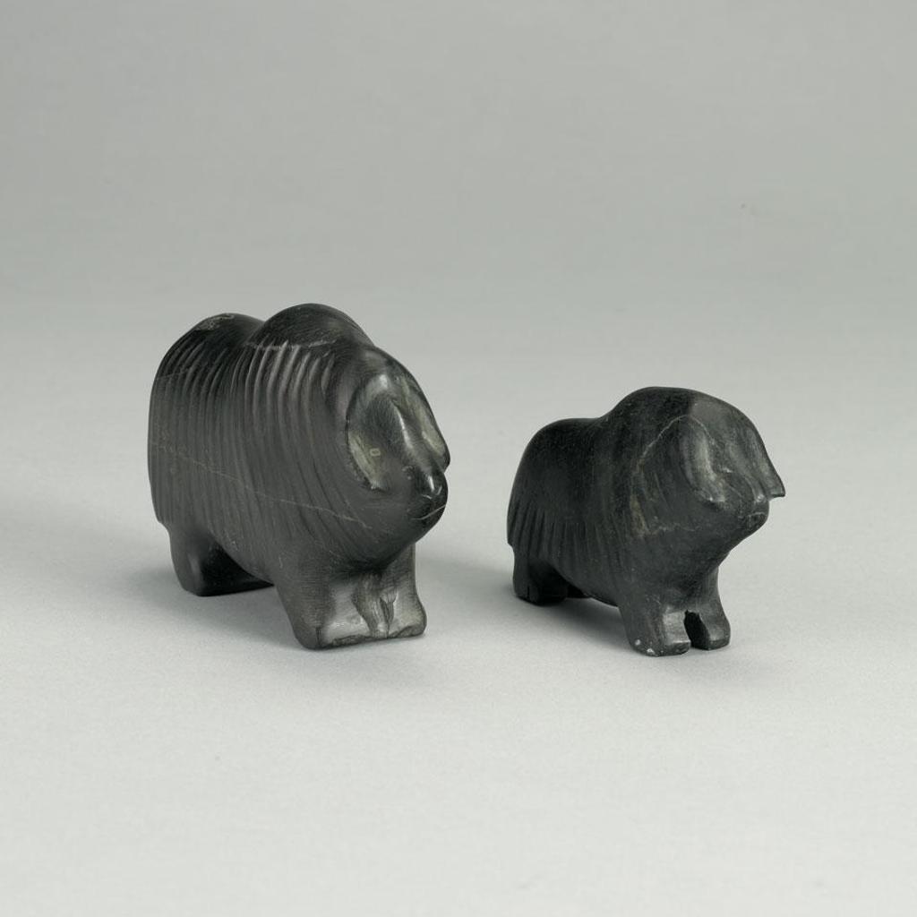 Barnabus Arnasungaaq (1924-2017) - Two Musk Oxen