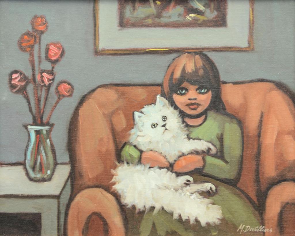 M. Devilliers (1966) - Girl with Cat