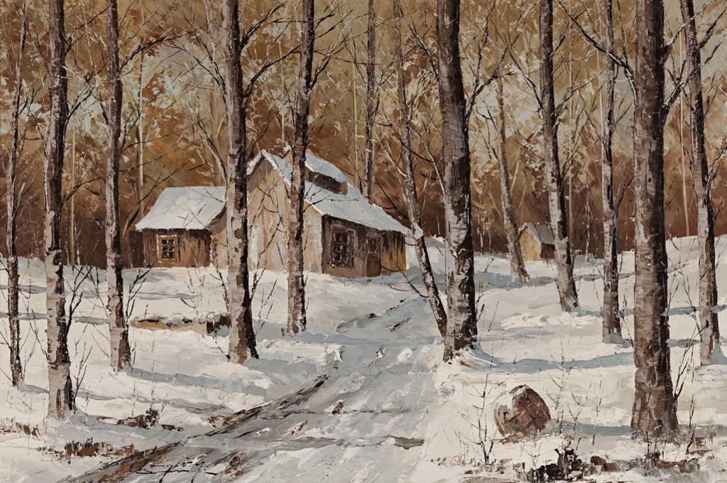 Claude Langevin (1942-2024) - Cabin in Winter