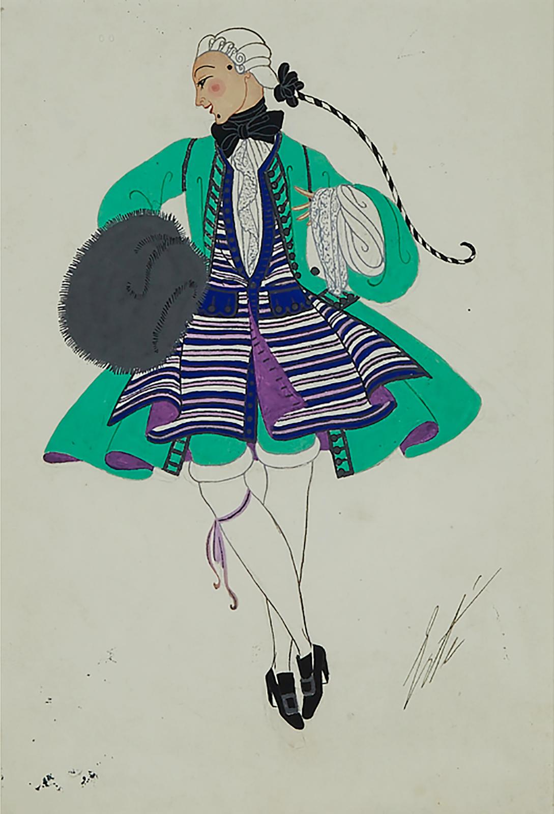 Erté (1892-1990) - Deuxieme Seigneur, No. 21 (Prologue); Troisieme Seigneur, No. 22 (Prologue); Quatrième Seigneur, No. 23 (Prologue), August 29, 1919