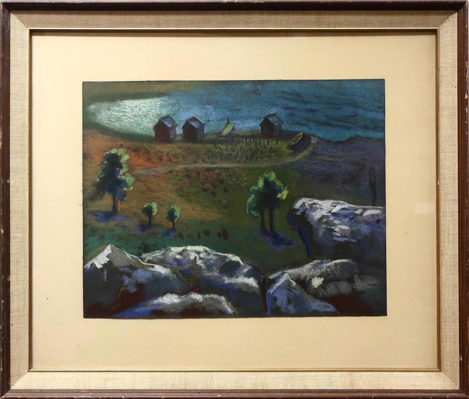 Eric Konstantin Pehap (1912-1971) - Houses By Pond