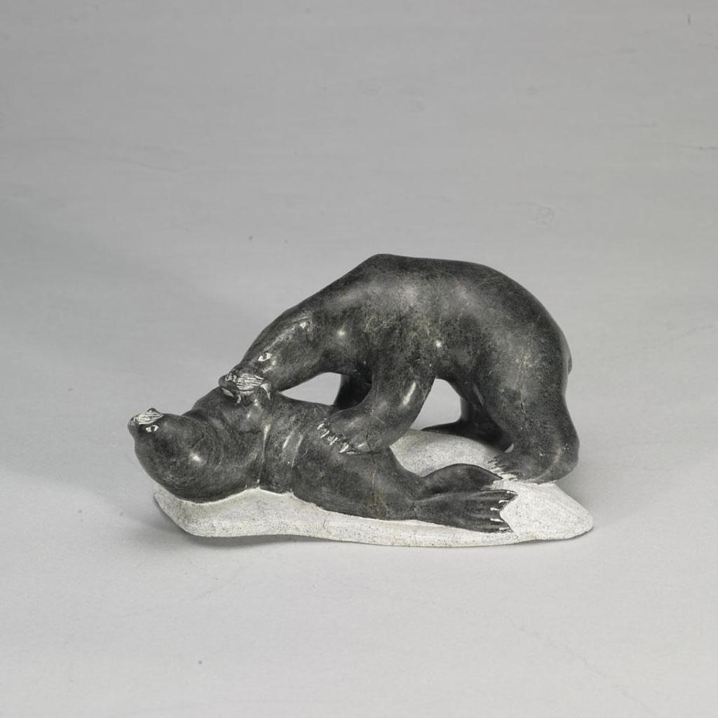 Juanisi Jakusi Itukalla (1949) - Polar Bear Attacking Seal