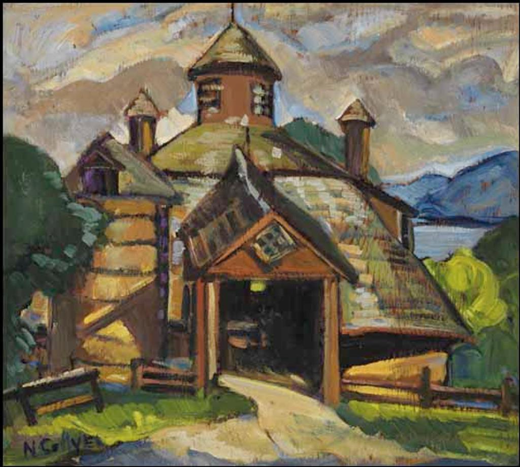 Nora Frances Elisabeth Collyer (1898-1979) - Eastern Townships Landscape / Farm, Eastern Townships (verso)