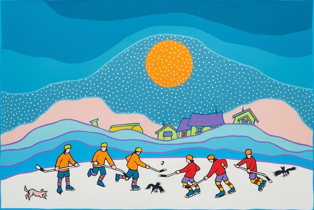 Ted Harrison (1926-2015) - Hockey Game