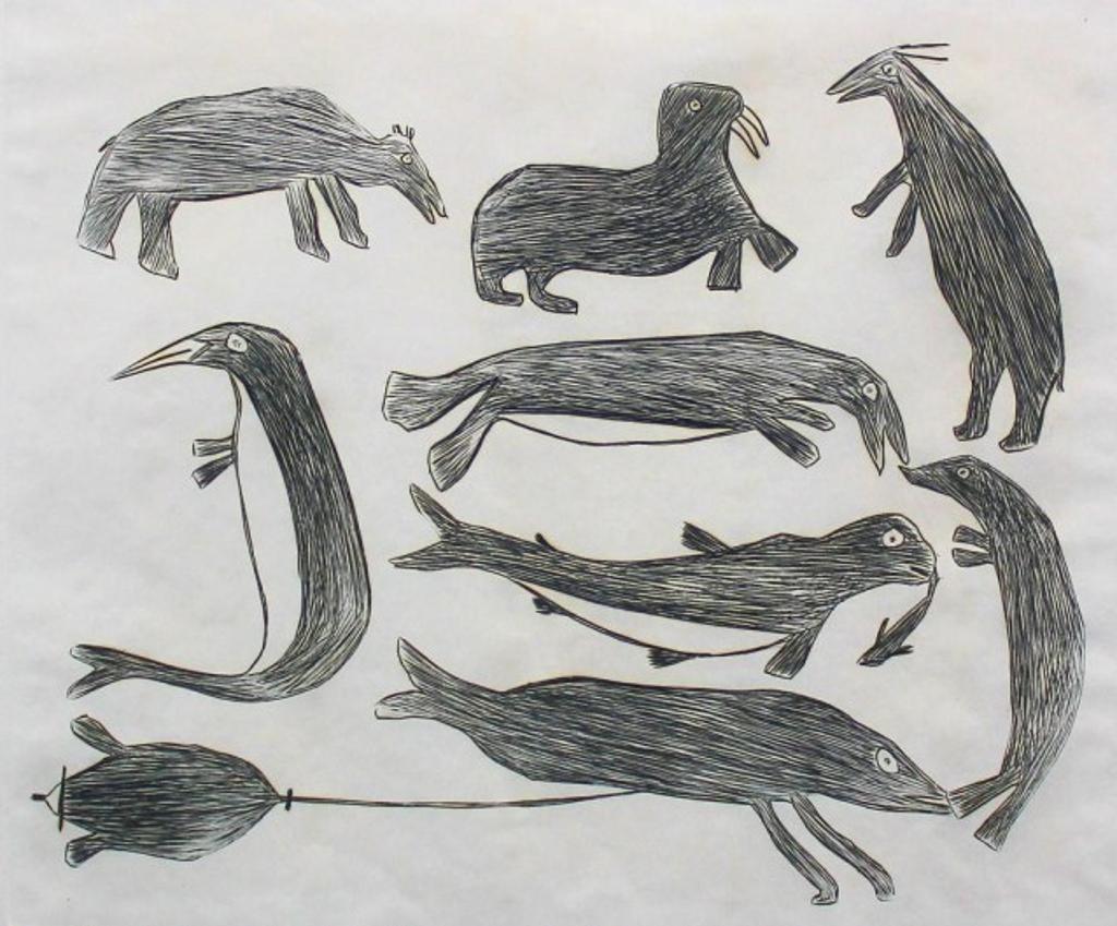 Kiakshuk (1886-1966) - #29, engraving, 4/50, framed