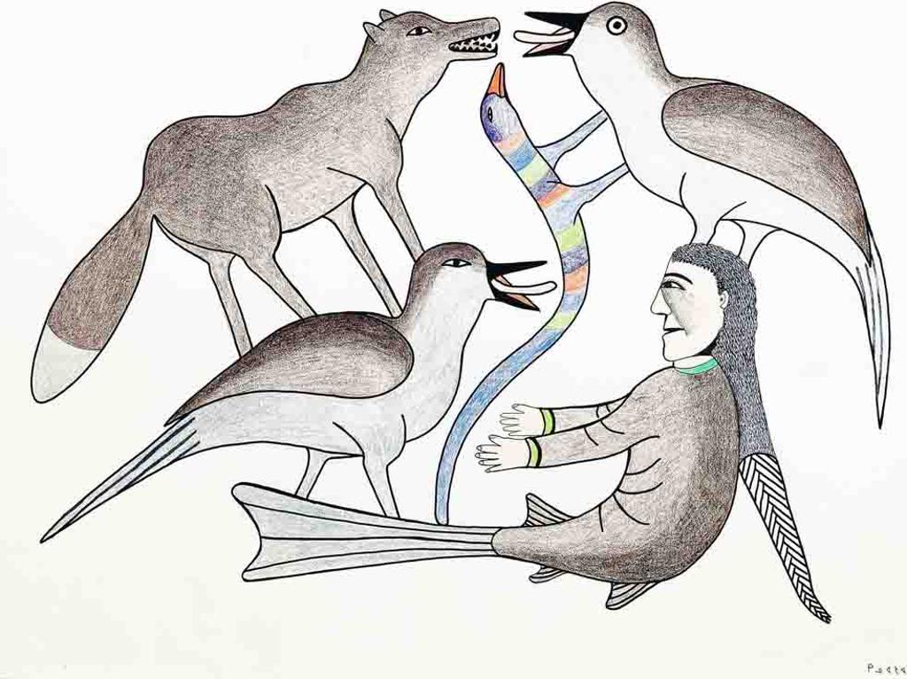 Kenojuak Ashevak (1927-2013) - Sedna In Balance With Nature