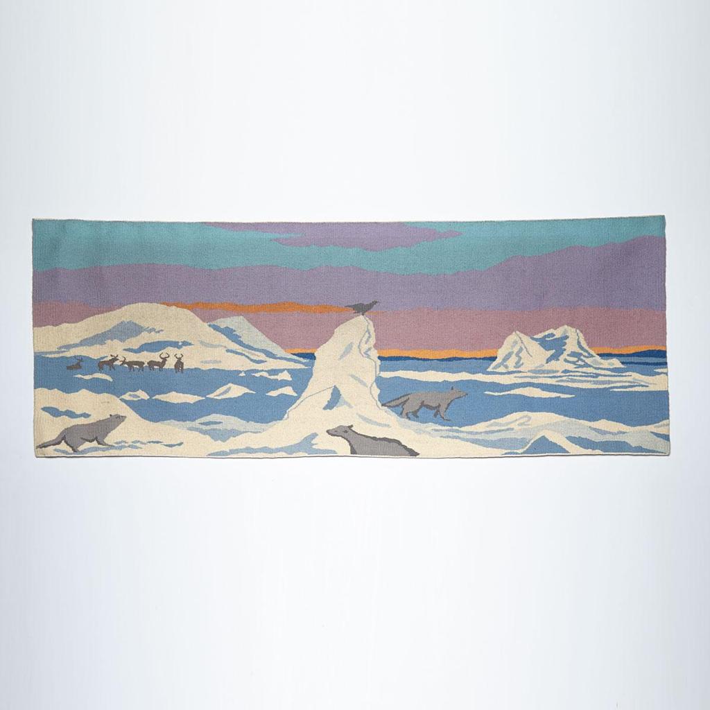 Joelee Maniapik (1960) - Wolves And Caribou