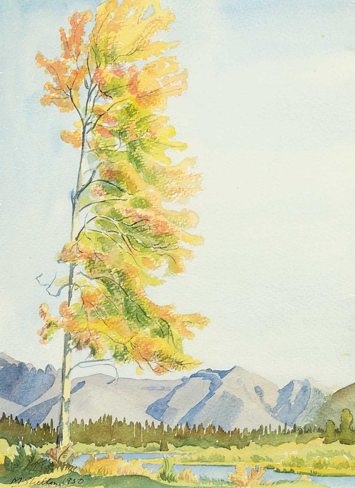 Margaret Dorothy Shelton (1915-1984) - Tree at Vermillion Lakes