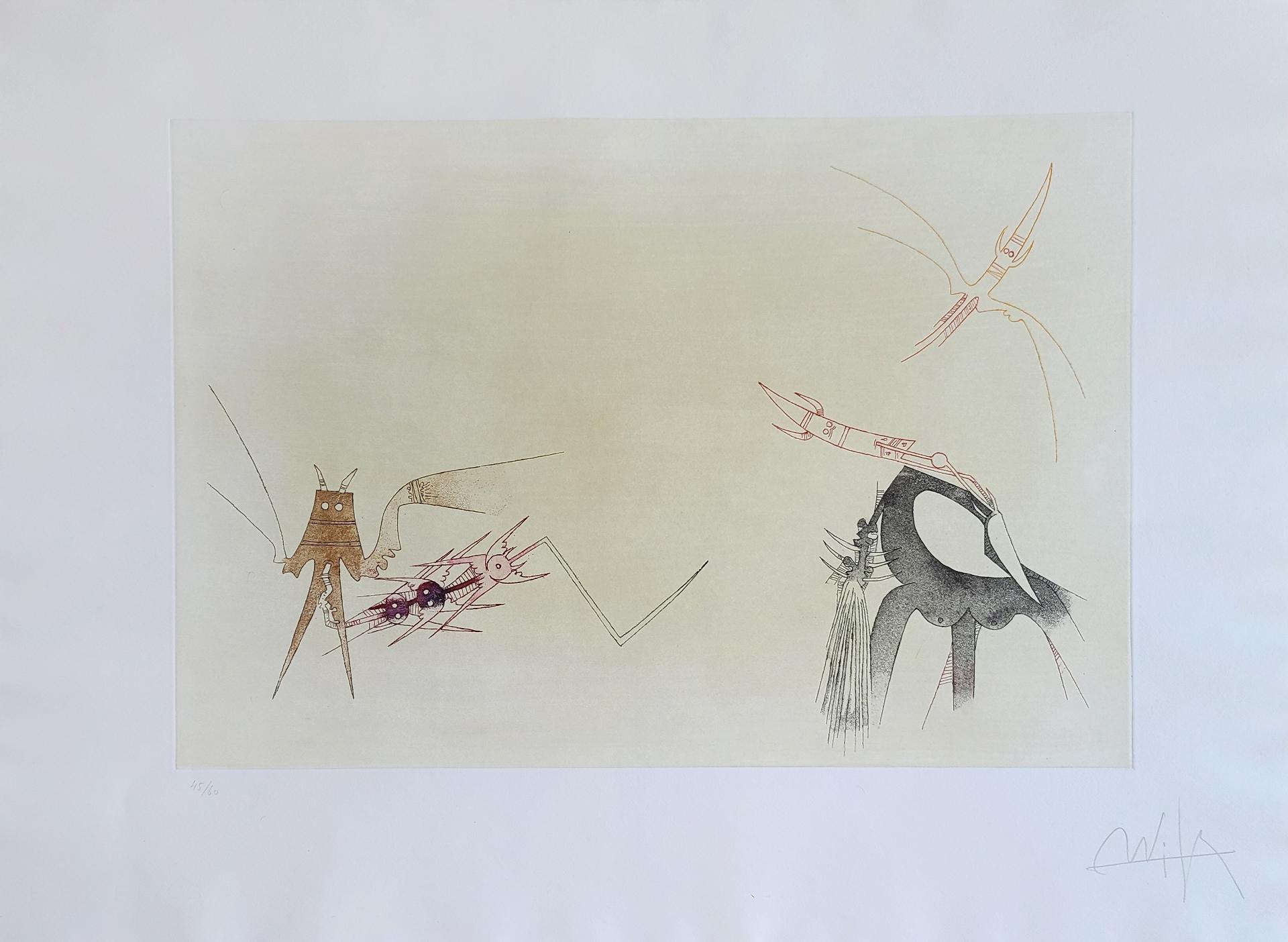 Wifredo Lam (1902-1982) - Contre une maison sèche, 1974