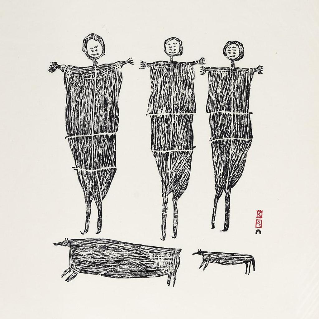 Parr (1893-1969) - Three Men And Two Dogs