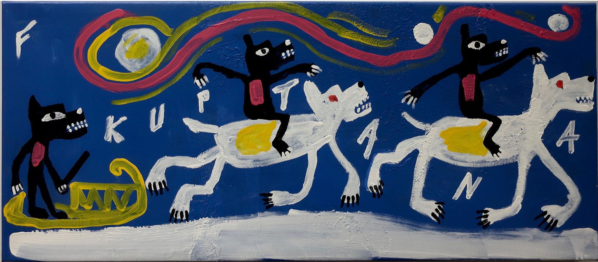 Floyd Kuptana (1964-2021) - Untitled (Sleigh Team)
