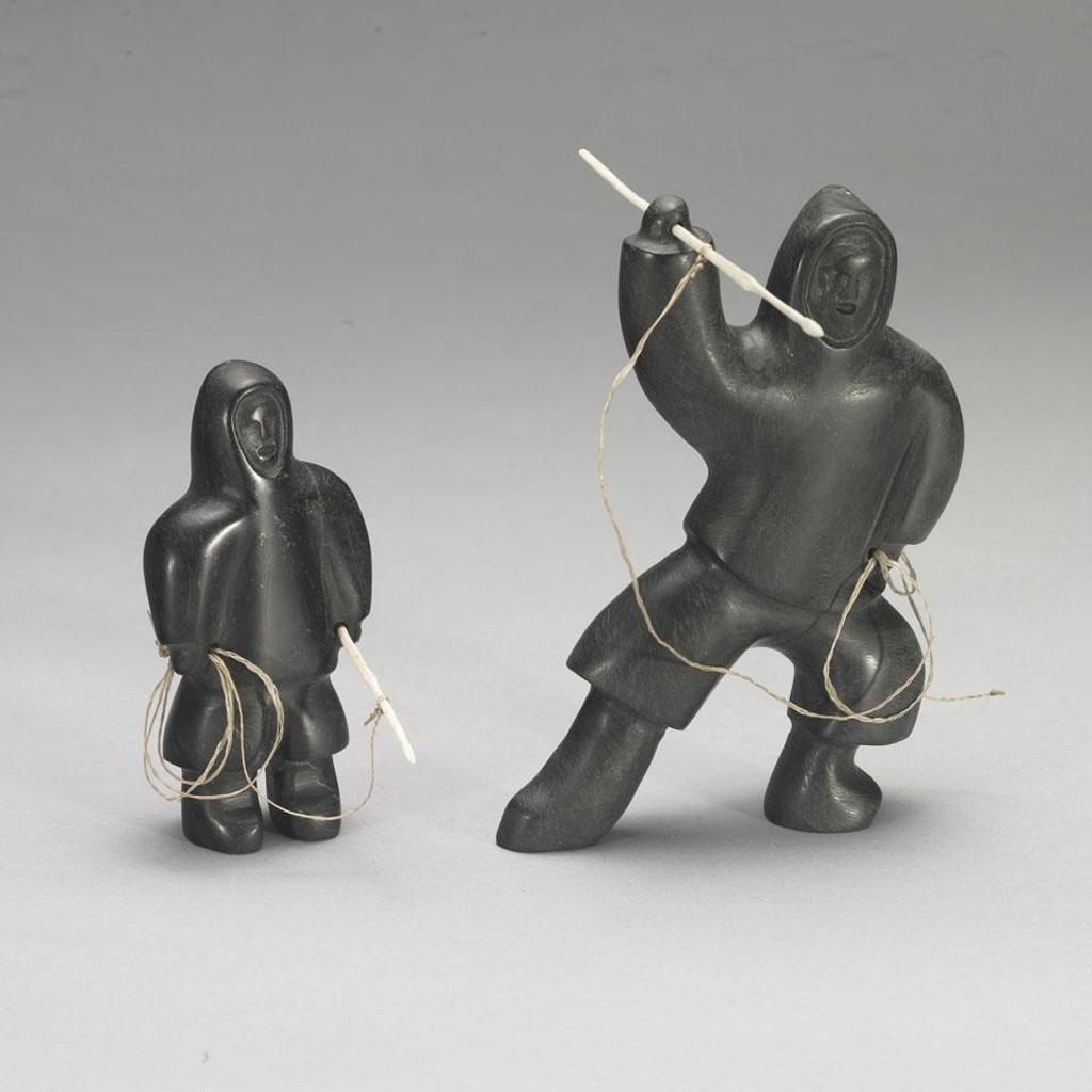 Noel Kingilik - Two Inuks With Harpoons