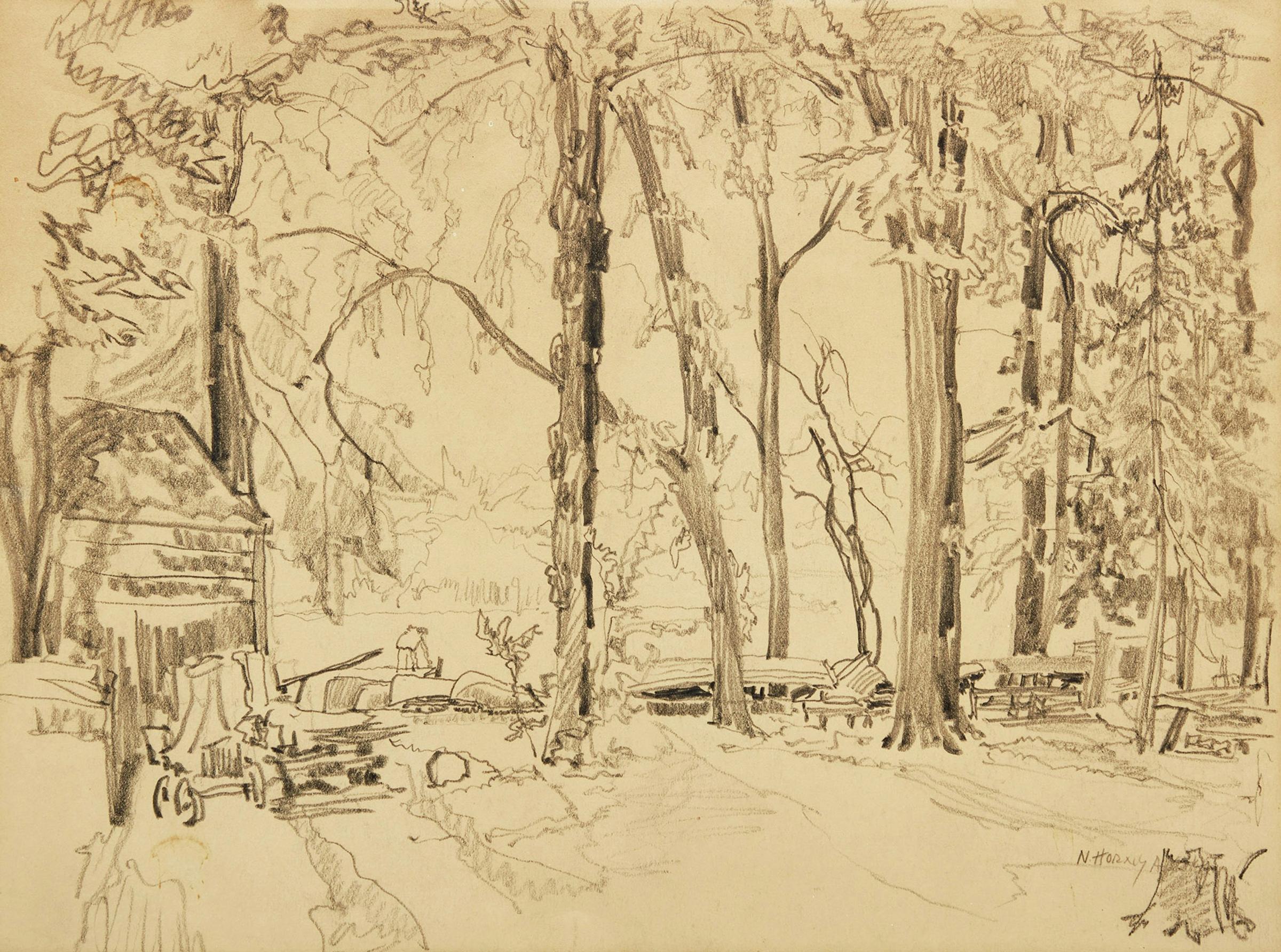 Nicholas Hornyansky (1896-1965) - Camping