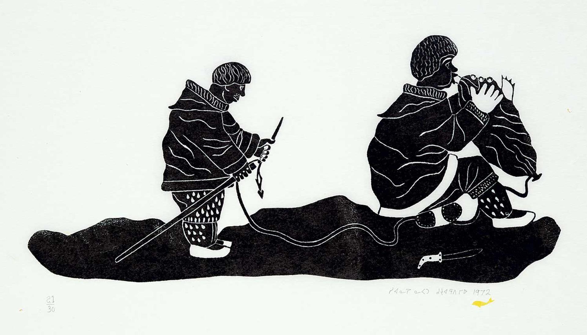 Henry Napartuk (1932-1985) - The Old Way of Hunting Walrus #21/30