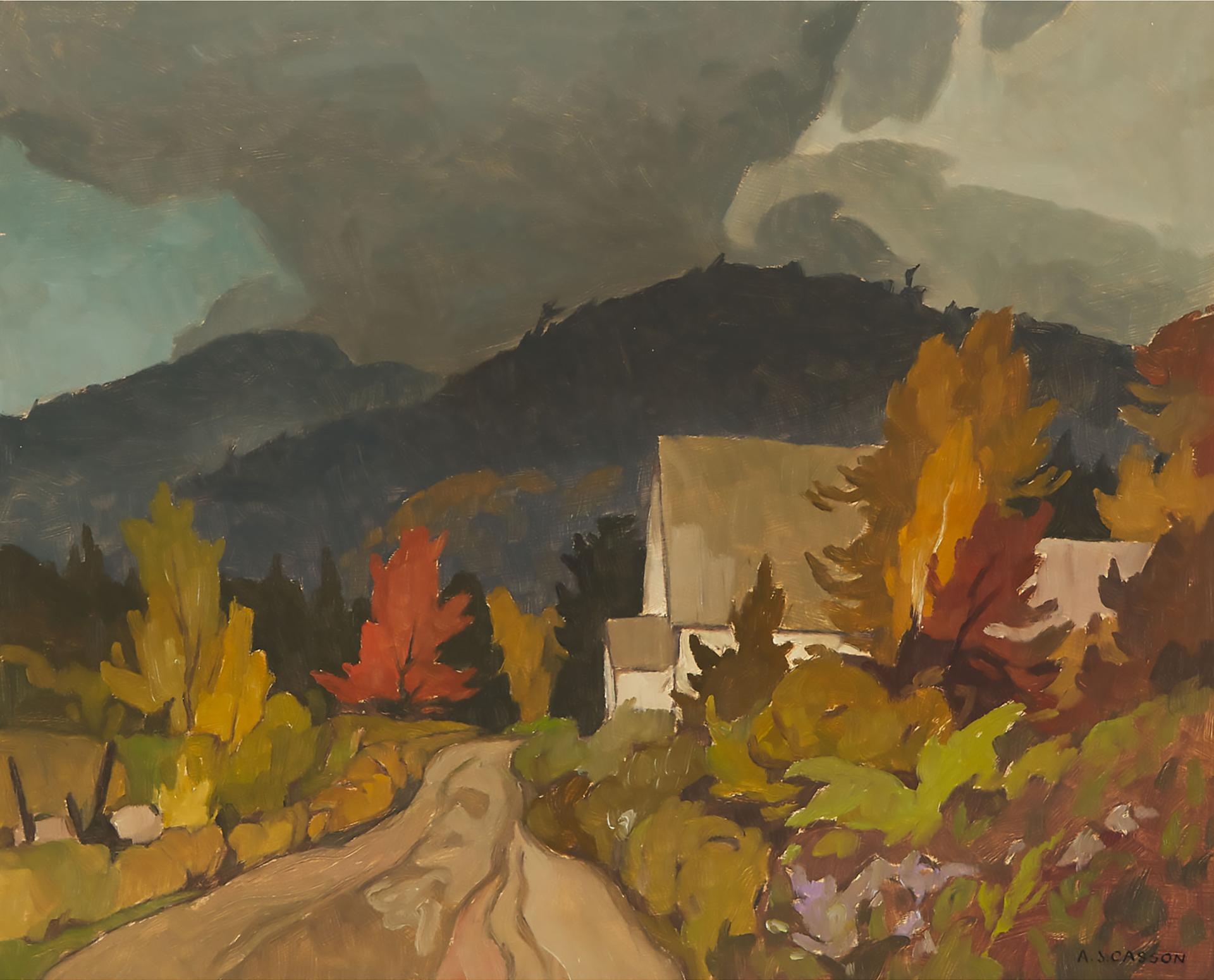 Alfred Joseph (A.J.) Casson (1898-1992) - Country Church - Near Grenville, Que., 1967