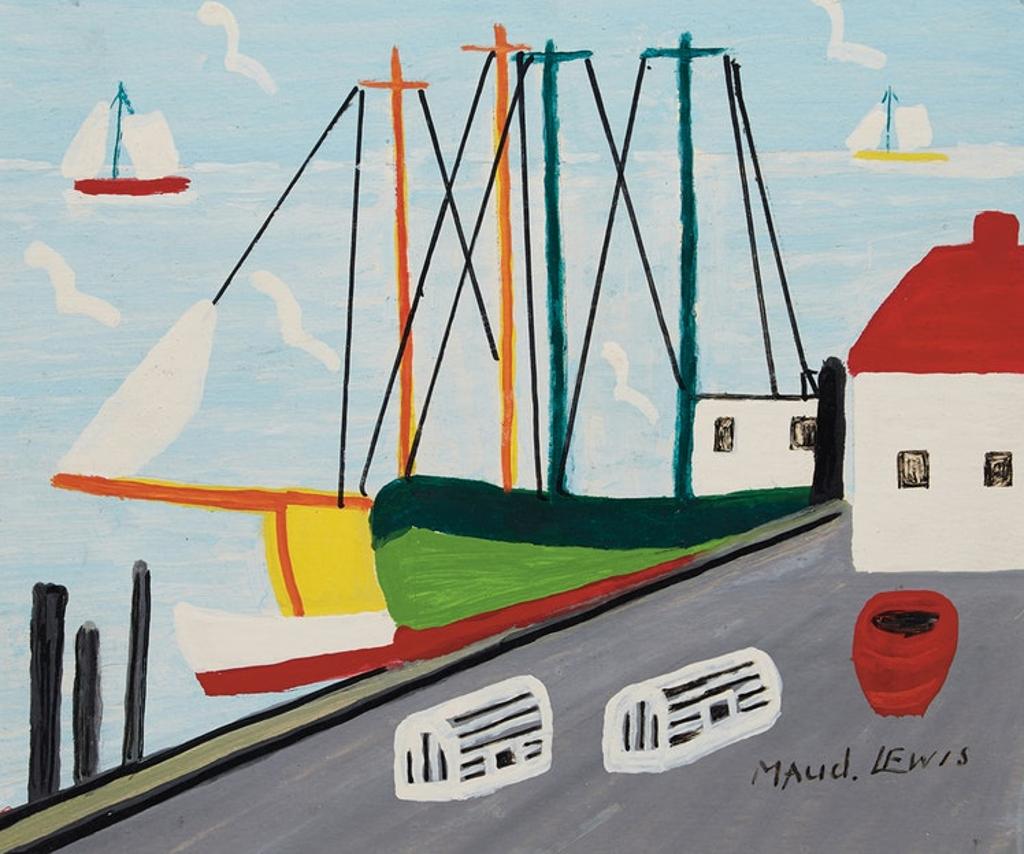 Maud Kathleen Lewis (1903-1970) - Harbour Scene