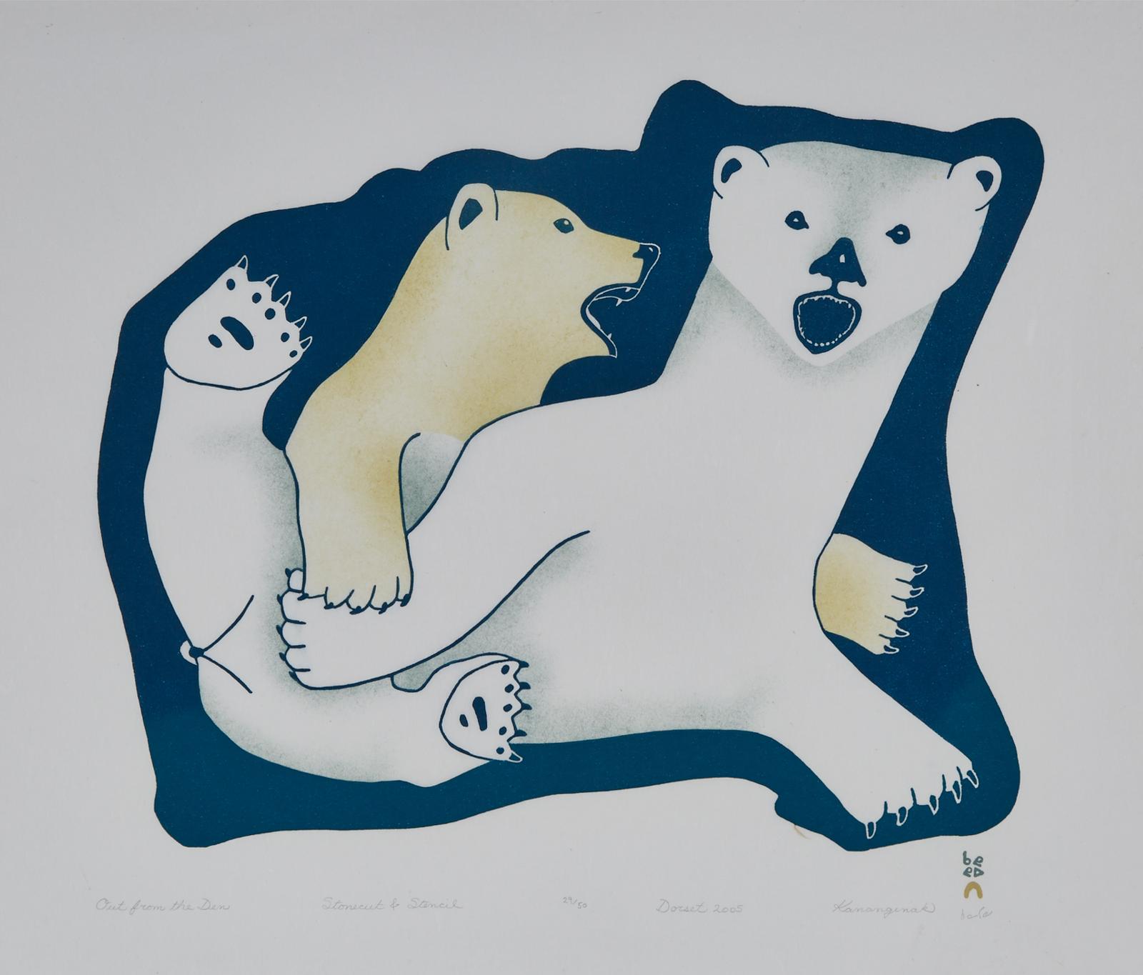 Kananginak Pootoogook (1935-2010) - Out Of The Den