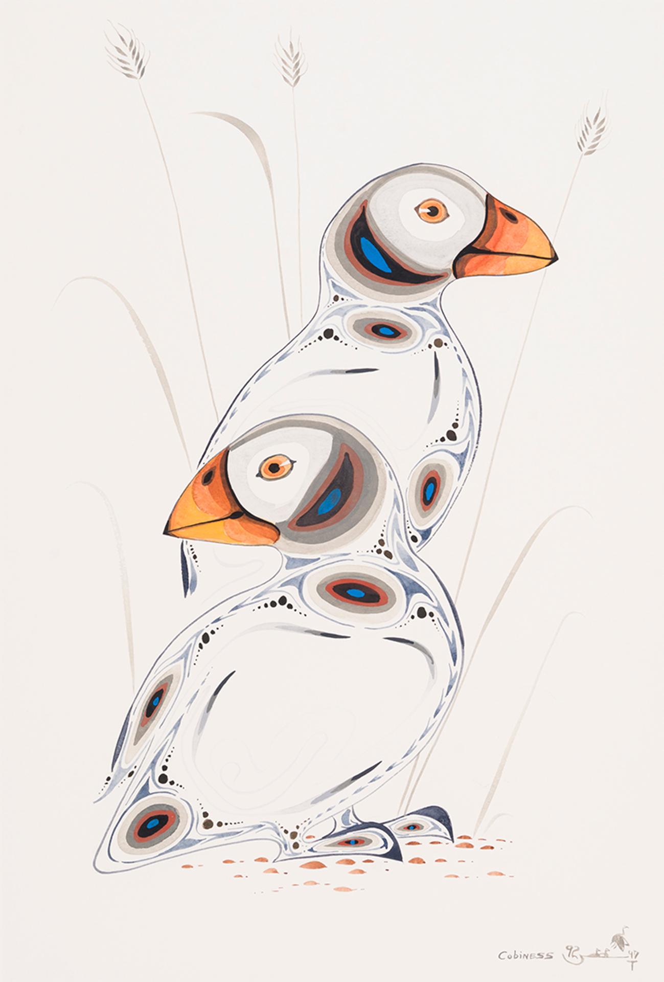 Eddy Cobiness (1933-1996) - Atlantic Puffins