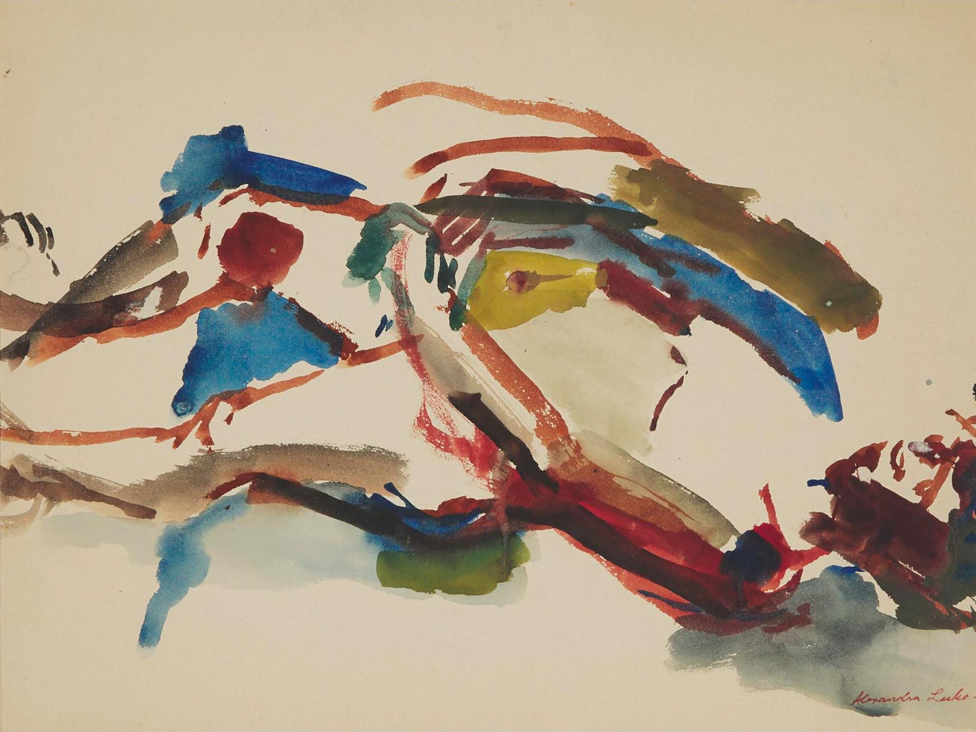 Alexandra Luke (1901-1967) - Composition In Blue