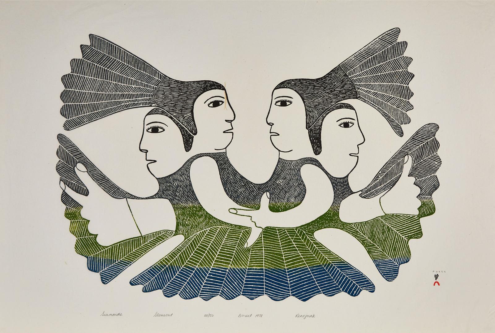 Kenojuak Ashevak (1927-2013) - Seamaids