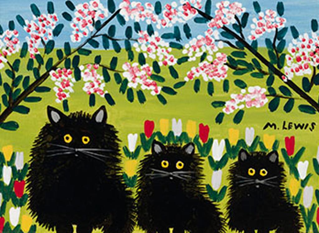 Maud Kathleen Lewis (1903-1970) - Three Black Cats