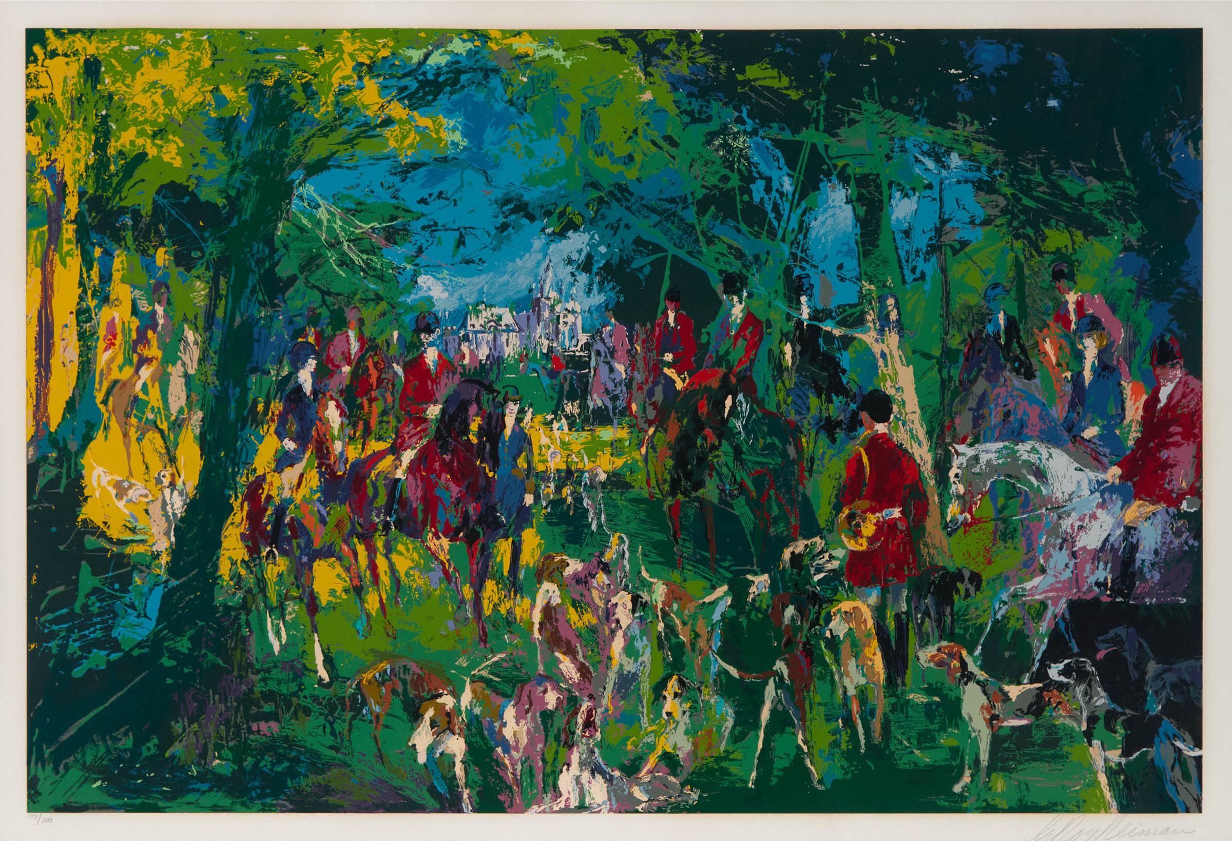 Leroy Neiman (1926-2012) - Chateau Hunt, 1979