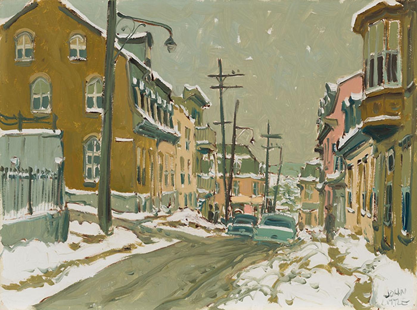 John Geoffrey Caruthers Little (1928-2024) - Quebec, Corner of Bon Pasteur