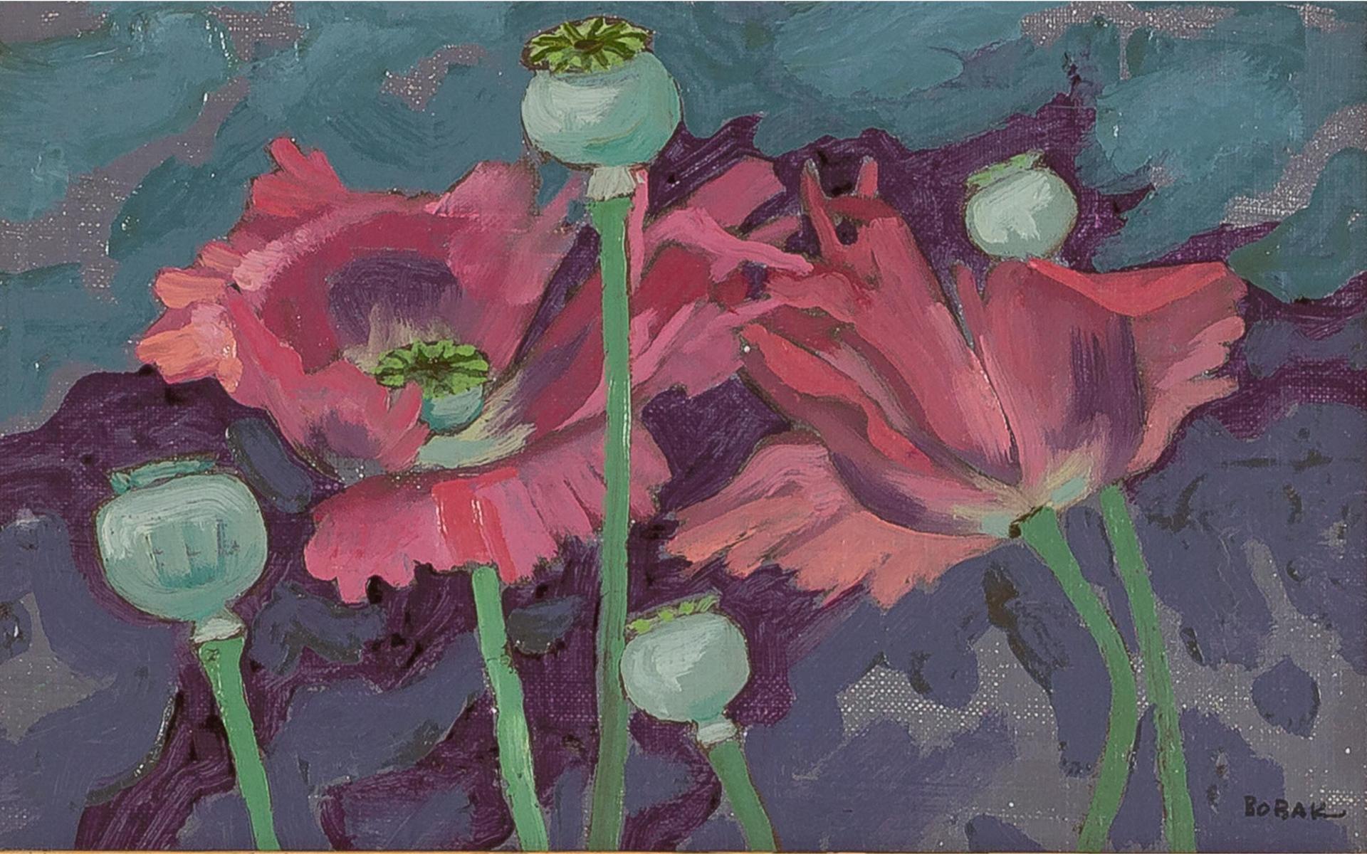 Bruno Joseph Bobak (1923-2012) - Poppies