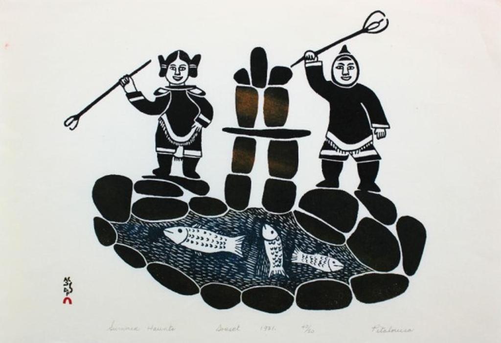 Pitaloosie Saila (1942-2021) - Summer Haunts, 1971 (Dorset Series) Stonecut, 40/50