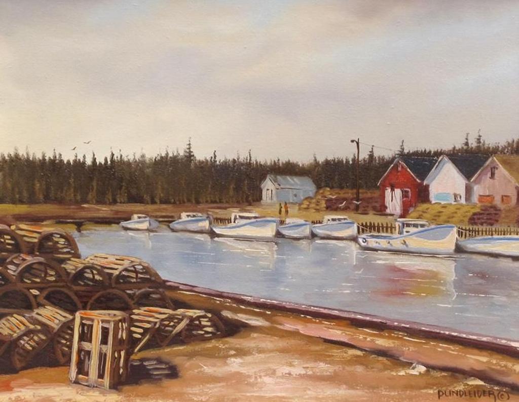 Heinz V. Pundleider (1925-1982) - Fishing Village; 1981