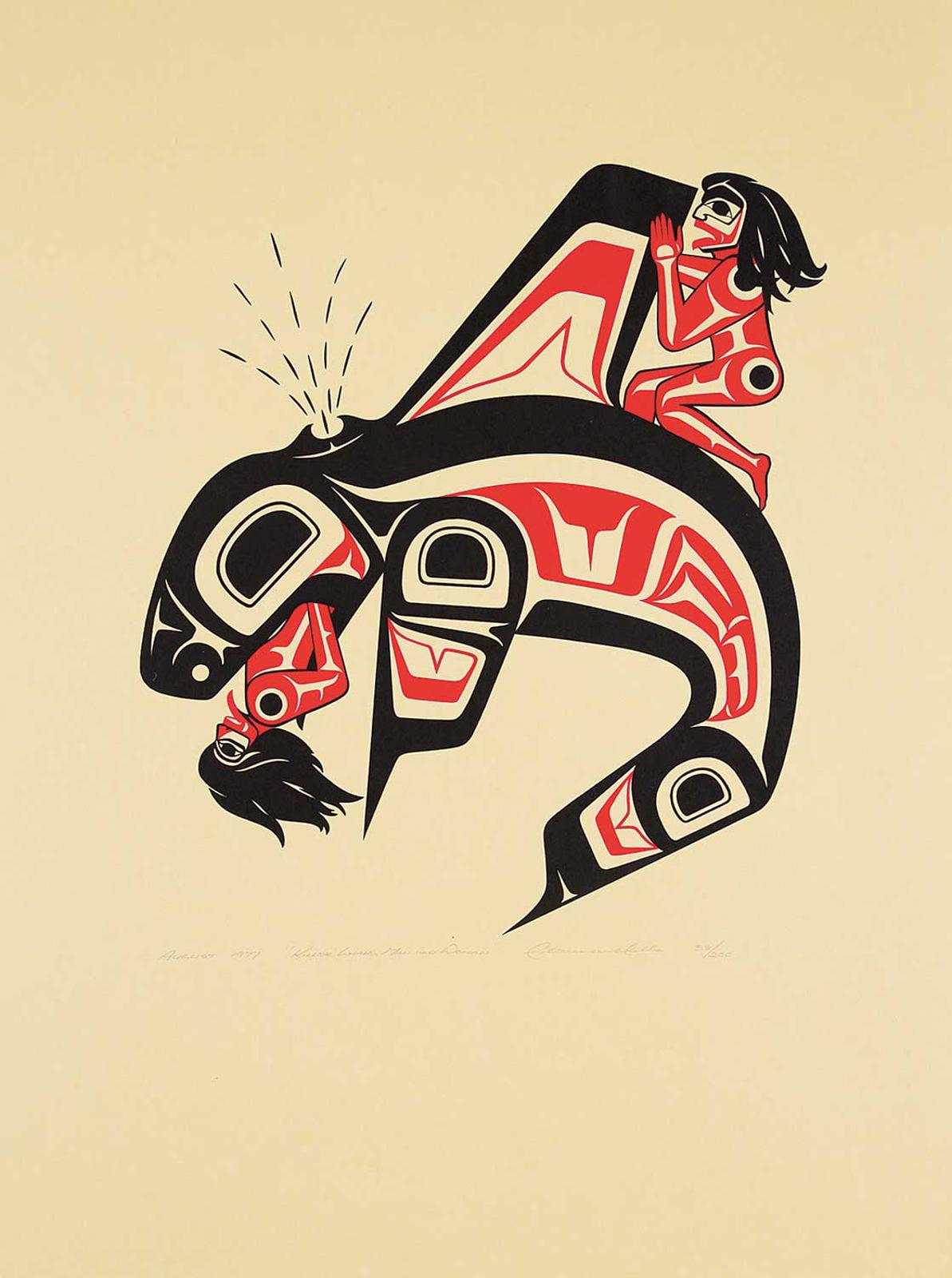 Clarence A. Wells (1950) - Killer Whale, Man and Woman #38/200