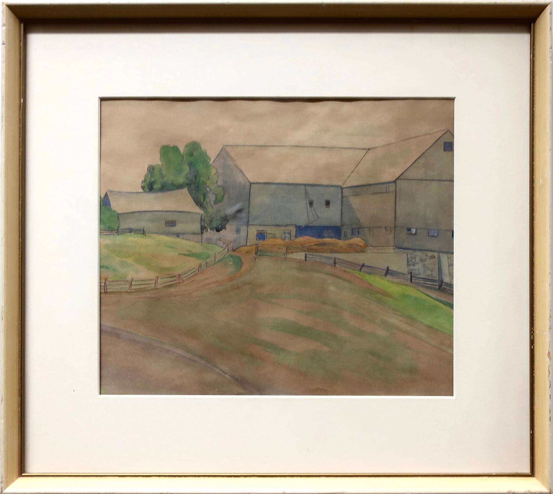 Henry Eric Bergman (1893-1958) - Road To Ontario Barn