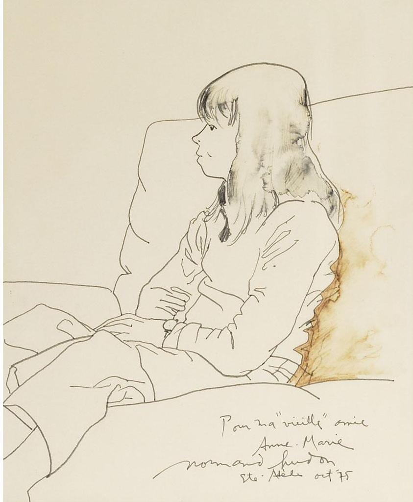 Normand Hudon (1929-1997) - Seated Girl