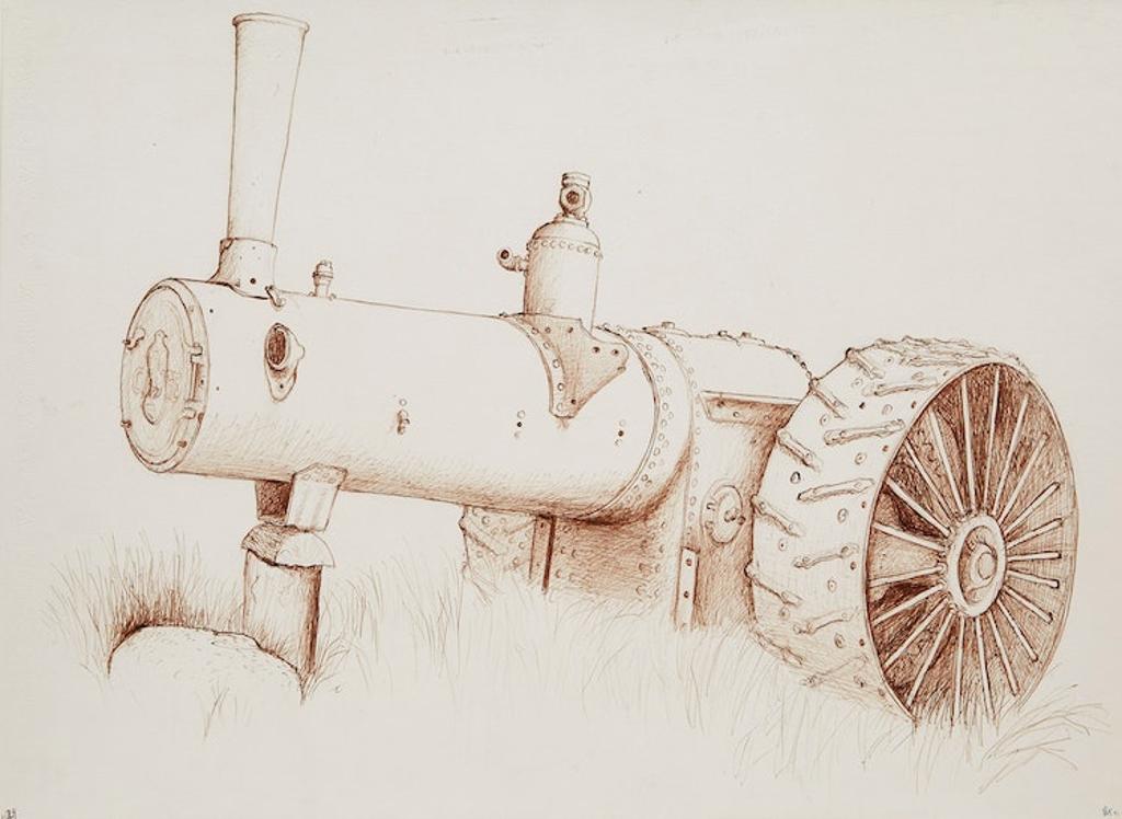 William Kurelek (1927-1977) - Stripped Case Steam Tractor