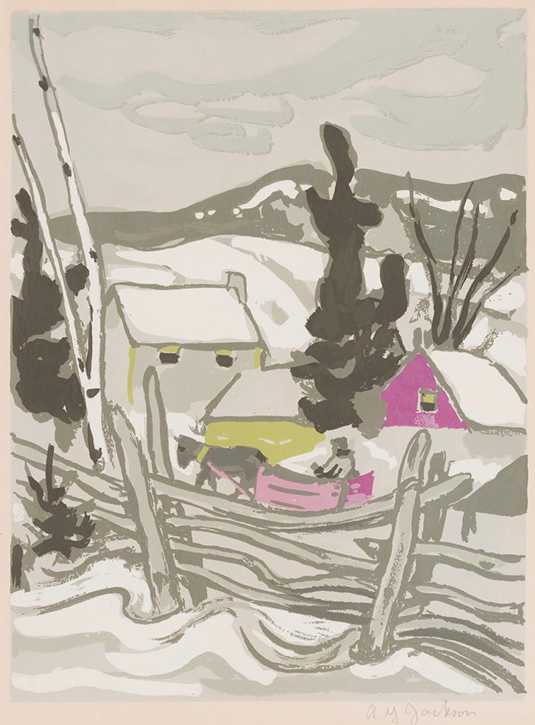 Alexander Young (A. Y.) Jackson (1882-1974) - Sleighing Through the Village
