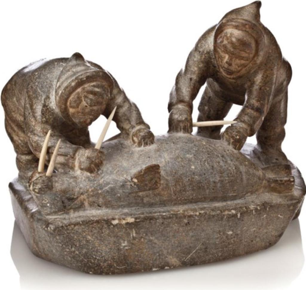 Jimmy Inarulik Kadyukil (1934) - Two Hunters Preparing To