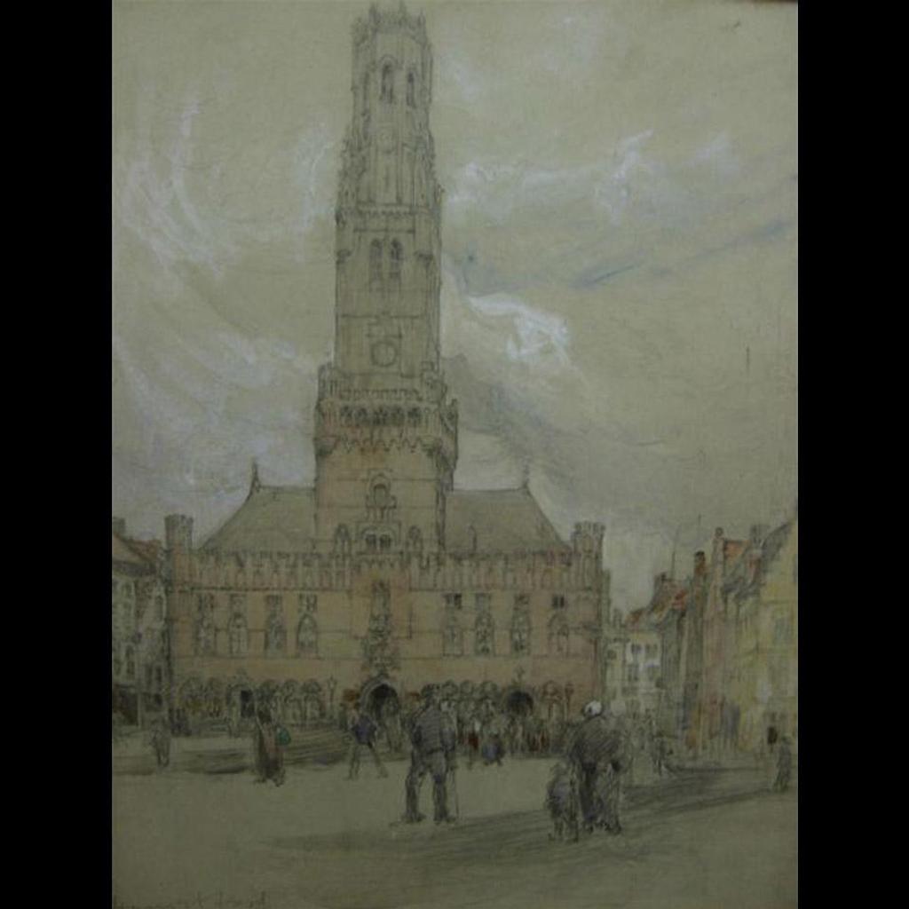 Harriet Mary Ford (1859-1938) - Belfry, Bruges; Lawn Market, Edinburgh