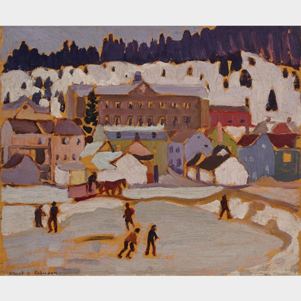 Albert Henry Robinson (1881-1956) - Skating After School