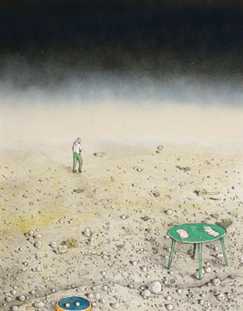 William Kurelek (1927-1977) - Gambling