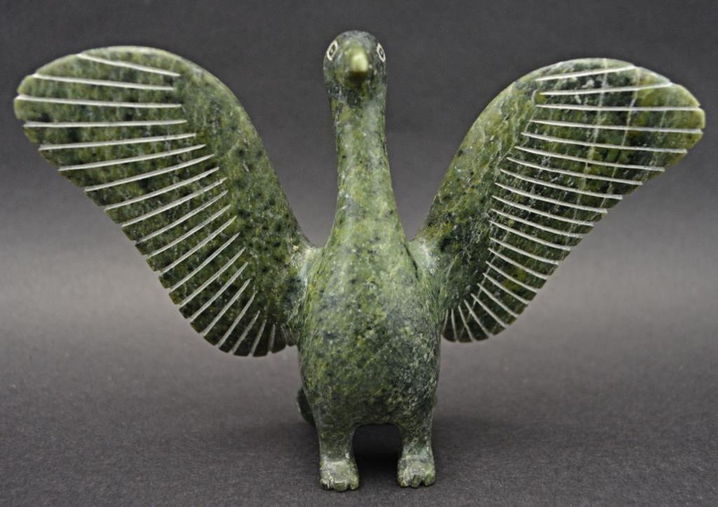 Abraham Etungat (1911-1999) - Bird with Raised Wings, c.1970s