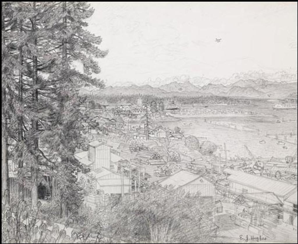 Edward John (E. J.) Hughes (1913-2007) - The South Edge of Nanaimo