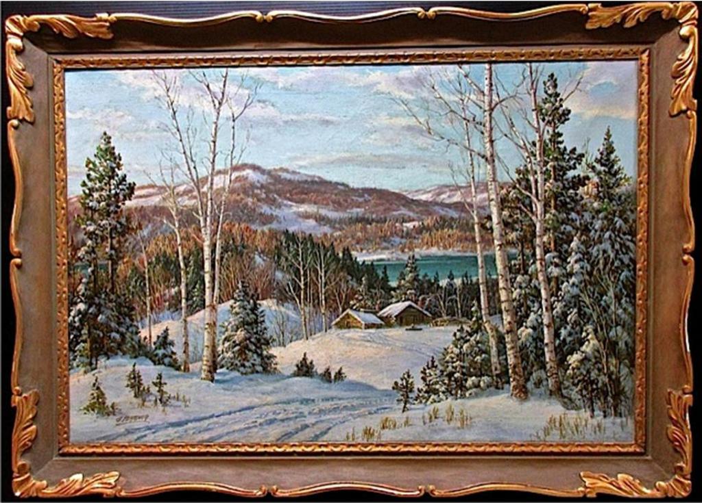 Otto Planding (1887-1964) - Winter Landscape With Cabins