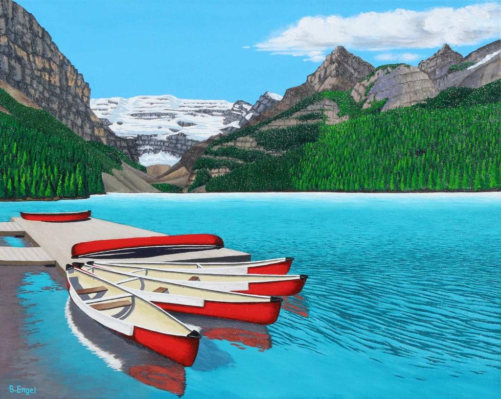 Barbara Engel - Lake Louise And Victoria Glacier, Banff National Park