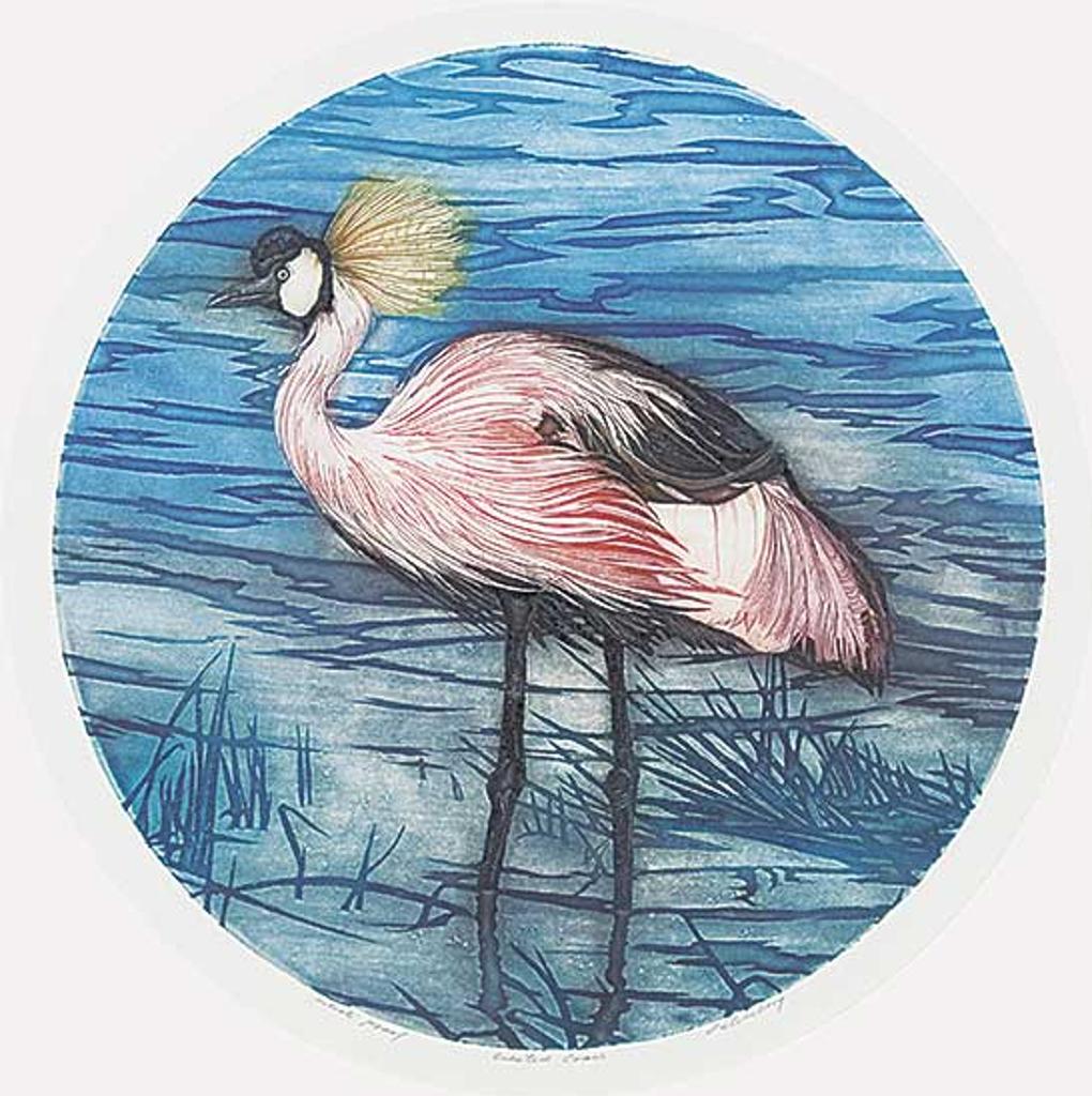David Silverberg (1936) - Crested Crane #Artist's Proof