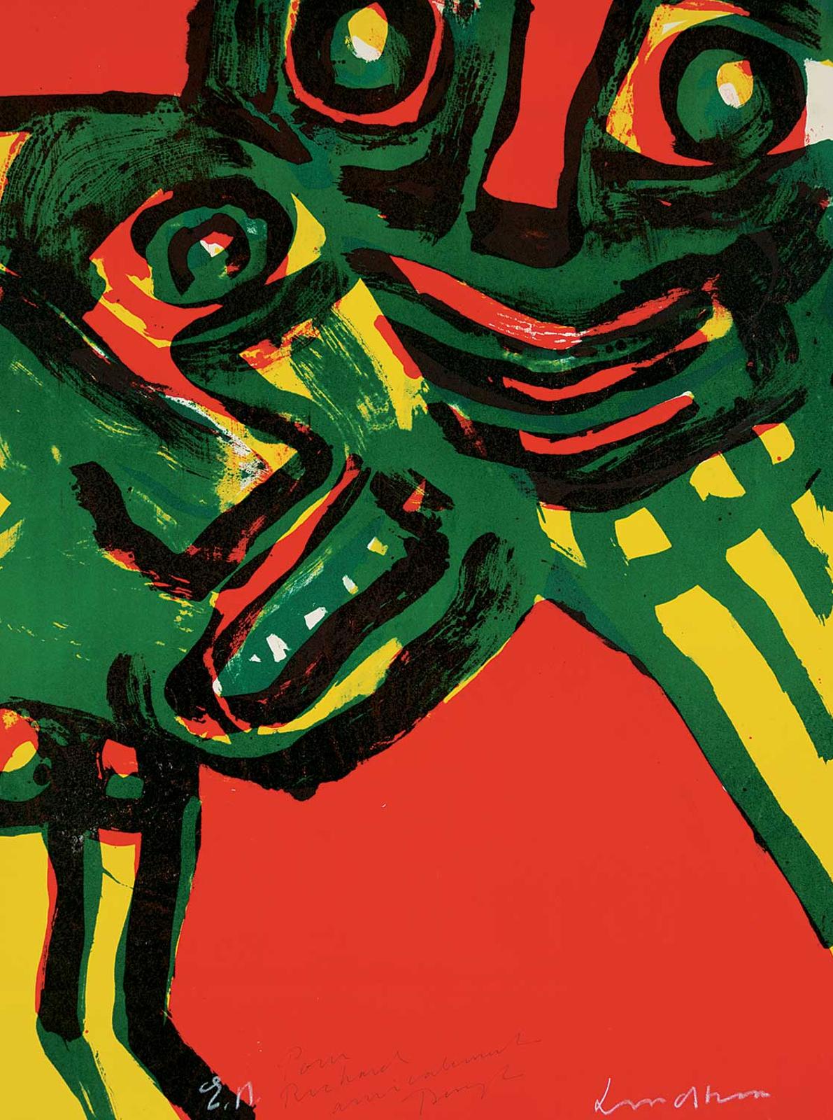 Bengt LIndstrom (1925-2008) - Untitled - Two Frogs  #EA