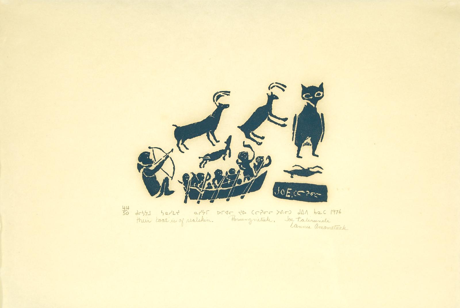 Joe Talirunili (1893-1976) - Their Boat Is Of Sealskin