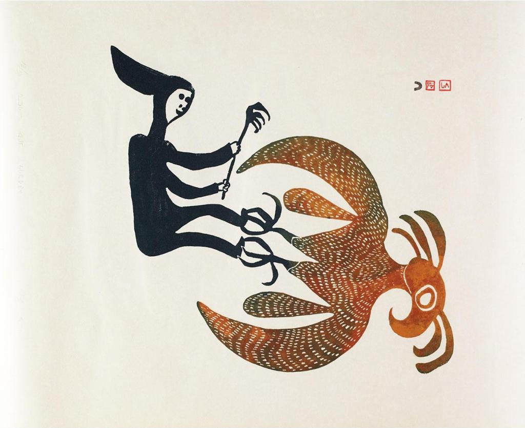 Pudlo Pudlat (1916-1992) - Eagle Carrying Man